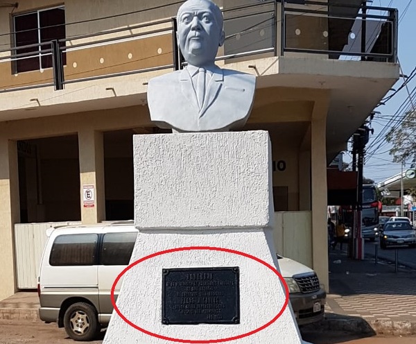 Deben dar visibilidad a placa de busto ubicado sobre ruta internacional » San Lorenzo PY