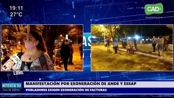 Concepción: Ciudadanos se manifiestan por exoneración de ANDE Y ESSAP
