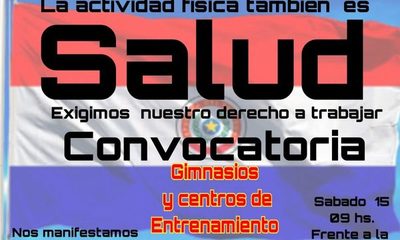 Trabajadores de gimnasios y centros de entrenamiento anuncian movilización
