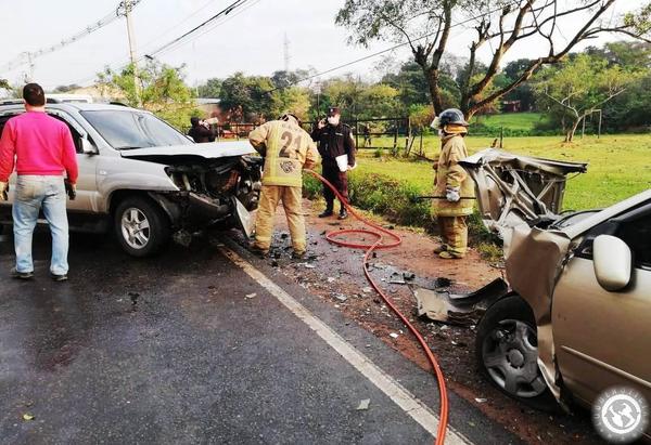 Choque frontal deja un herido en la ruta Luque - Areguá • Luque Noticias