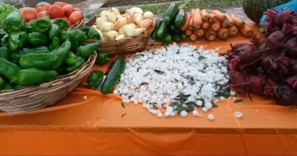 Granizada afectó a feriantes en Coronel Oviedo