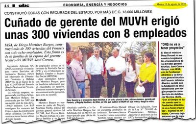Durand mantiene en MUVH esquema de firmas denunciado hace un año - Nacionales - ABC Color