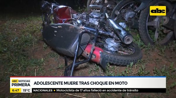 Adolescente muere tras chocar con su motocicleta - ABC Noticias - ABC Color