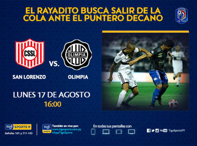 El líder Olimpia visita al necesitado San Lorenzo