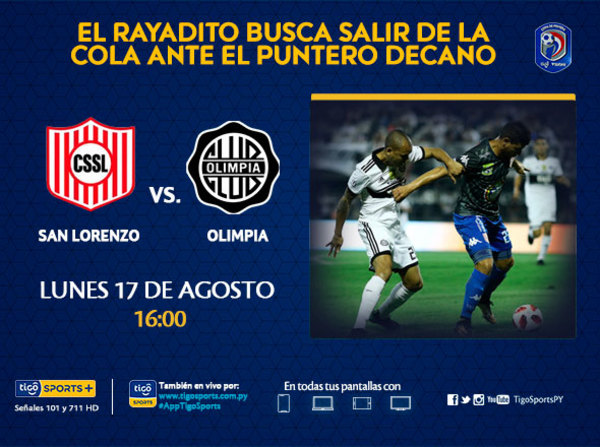 El líder Olimpia visita al necesitado San Lorenzo
