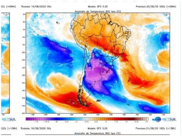 Así será el frío polar que  cubrirá al país desde el jueves