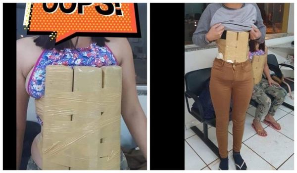 Menores fueron detenidas transportando paquetes de marihuana bajo sus ropas puestas en Ponta Porã
