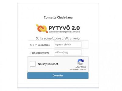 Dura selección de los que van a cobrar el Pytyvõ 2.0
