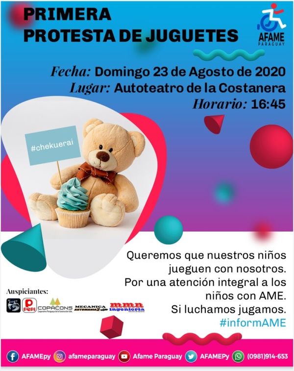 Primera protesta de juguetes busca visibilizar situación de pacientes con AME