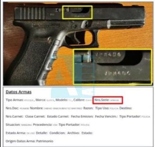 Presuntos integrantes de banda de Barón Escurra tenían arma de policía asesinado durante asalto a Prosegur