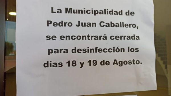 Cierran Municipalidad  por hoy y mañana a fin de realizar la desinfección
