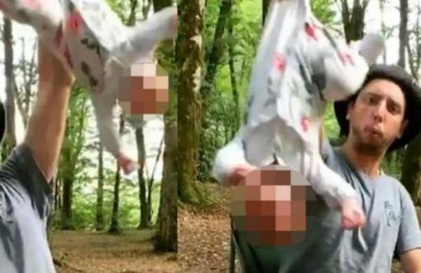 Arrestan a influencer por zamarrear en el aire a su hija de seis semanas y publicar el video - C9N