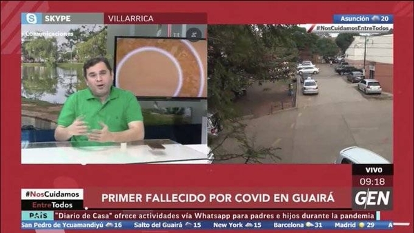 HOY / Christian Nuñez, Periodista de Visión Comunicaciones, sobre el primer fallecido por COVID-19 en Guairá