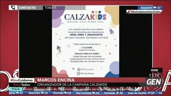HOY / Marcos Encina, Propietario de la Calzaderiapy, sobre la campaña “CalzaKids”