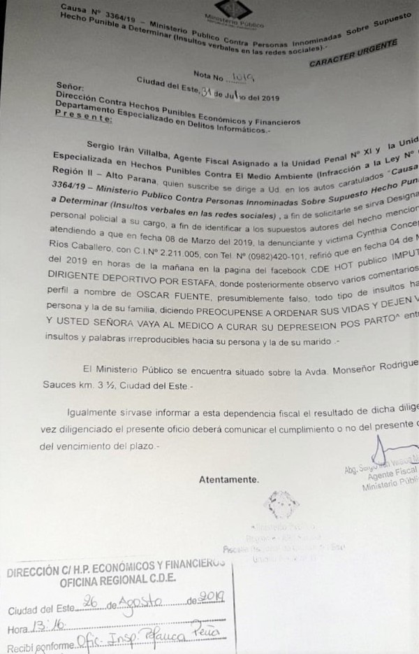 Acusado por ESTAFA y LAVADO DE DINERO usa perfil falso para amenazar a detractores