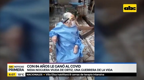 Mujer de 84 años vence al Covid-19 tras días de internación