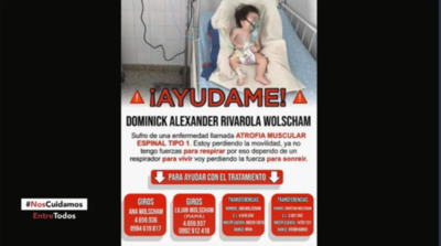 HOY / Ana Wolscham, tía del pequeño Dominick Alexandre, que padece atrofia muscular espinal tipo 1