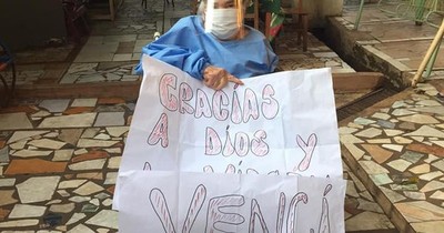 Abuelita de 84 años fue dada de alta: “Gracias a Dios y a la Virgen vencí al COVID-19”