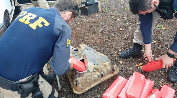 Hallan 11 kilos de marihuana en tanque de auto