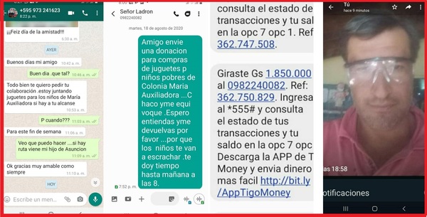 Denuncia a una persona por apropiarse de una donación para niños del Chaco