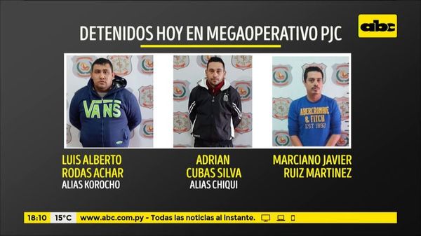 17 detenidos en megaoperativo en PJC - Crimen y castigo - ABC Color