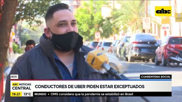 Conductores de Uber piden estar exceptuados - ABC Noticias - ABC Color