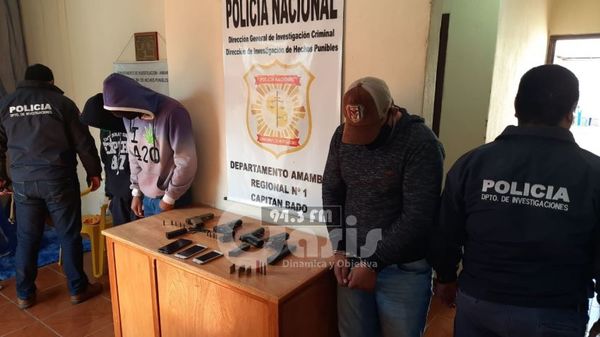 Investigación Criminal detienen a 4 supuestos sicarios en Cápitan Bado