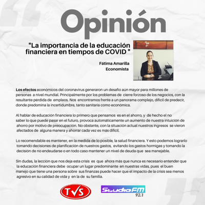 La importancia de la educación financiera en tiempos de COVID