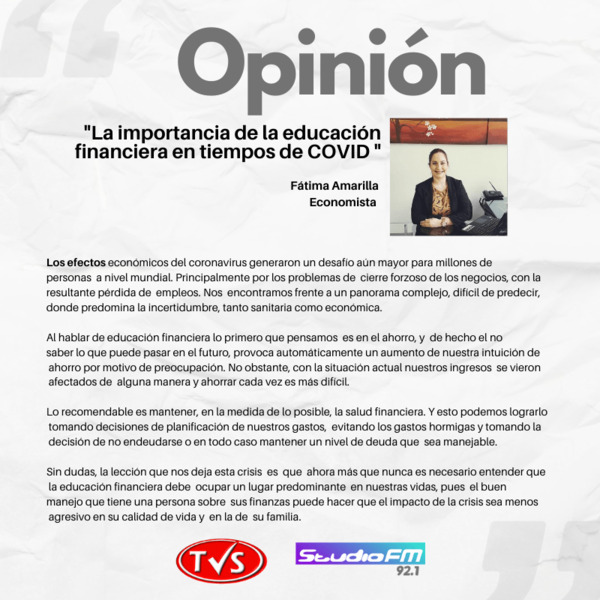 La importancia de la educación financiera en tiempos de COVID