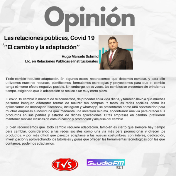 Las relaciones públicas, Covid 19. ‘‘El cambio y la adaptación’’