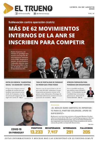E-paper 24 de Agosto 2020 - El Trueno