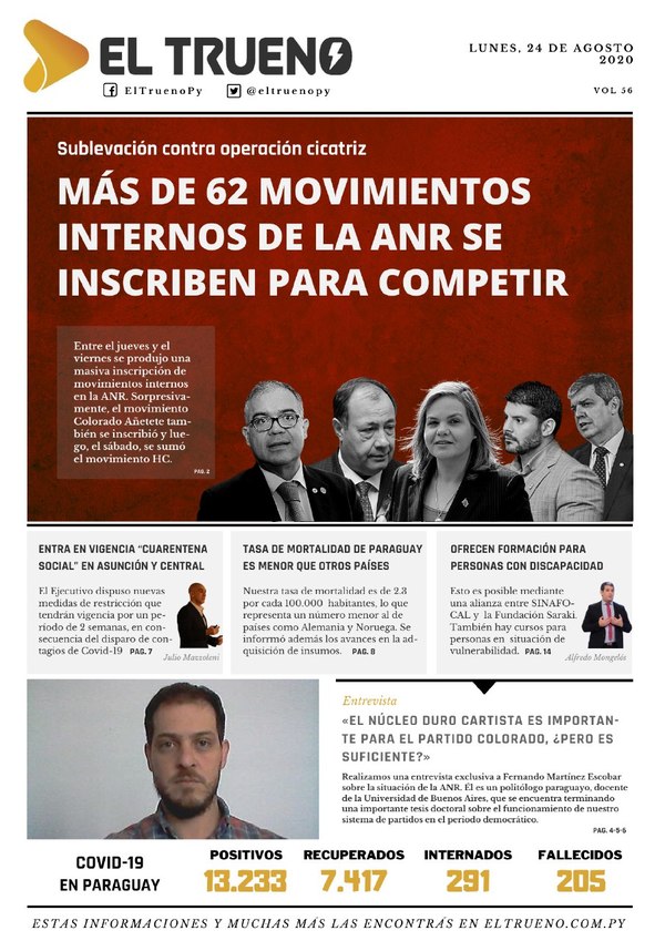 E-paper 24 de Agosto 2020 - El Trueno