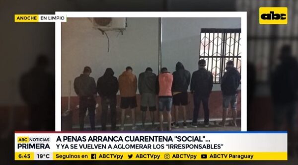 Detienen a grupo de jóvenes por aglomeración en Limpio