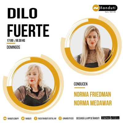 Dilo Fuerte, con la conducción de Norma Friedmann y Norma Medawar » Ñanduti