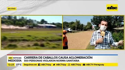 Aglomeración en carrera de caballos en Coronel Oviedo - ABC Noticias - ABC Color