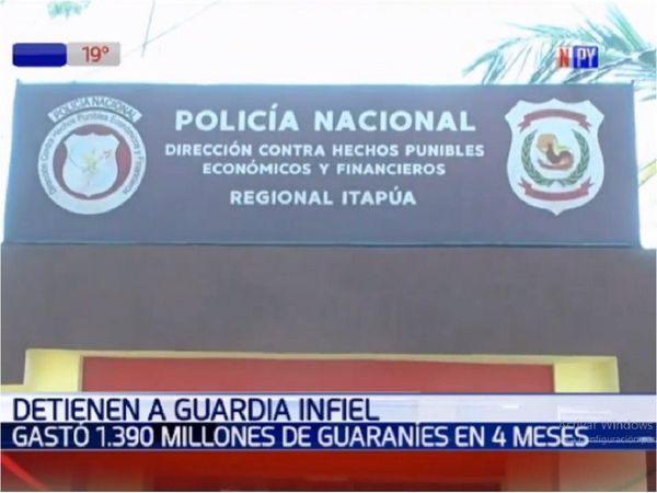 Guardia de seguridad detenido por un faltante de G. 1.300 millones