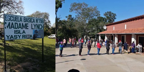 GOBERNACIÓN DE ITAPÚA ENTREGA VÍVERES A PADRES DE ESCOLARES DE LA ISLA YACYRETÁ. 