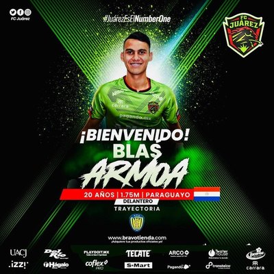 Blas Armoa es presentado como 'joya del fútbol paraguayo' por el Juárez
