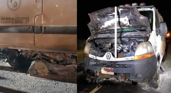 GRAVE ACCIDENTE SOBRE RUTA N° 6 INVOLUCRA UNA AMBULANCIA.