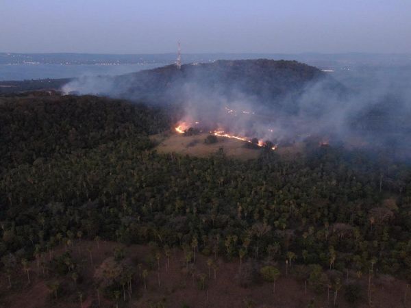 Controlan incendio en el cerro Patiño