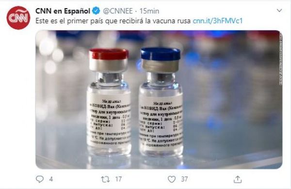 Belarús será el primer país que recibirá la vacuna rusa contra el coronavirus