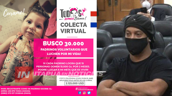 TODOS POR BIANCA: 30.000 USD DE LA REPARACIÓN DEL DAÑO SOCIAL EN EL CASO RONALDINHO SERÁN DERIVADOS PARA LA CAMPAÑA