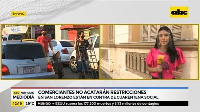 Comerciantes de San Lorenzo no acatarán restricciones de cuarentena social - ABC Noticias - ABC Color