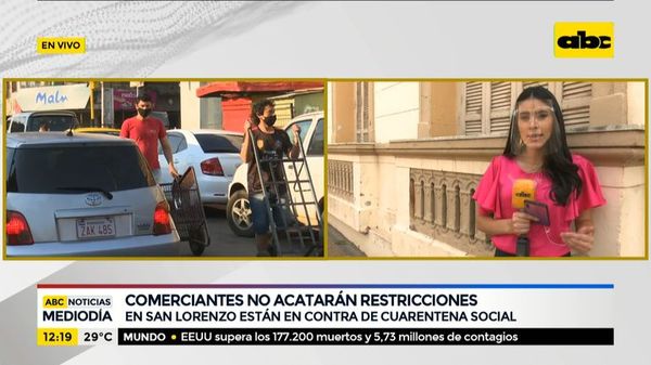 Comerciantes de San Lorenzo no acatarán restricciones de cuarentena social - ABC Noticias - ABC Color
