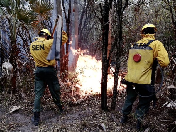 Brigada Forestal de la SEN controla incendio en el bajo Chaco