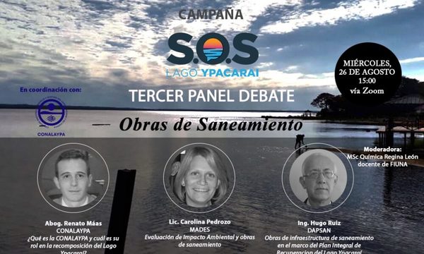“Obras de Saneamiento” será el próximo debate de la campaña S.O.S Lago Ypacaraí
