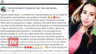 ENCARNACENA BUSCA A SUS PADRES BIOLÓGICOS EN YUTY CAAZAPA