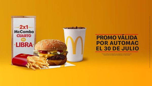 No te pierdas el 2×1 de McCombo Cuarto de Libra