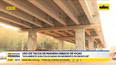 Tacos de manera en viaducto son utilizados para “auxiliar” y serán reemplazados - ABC Noticias - ABC Color
