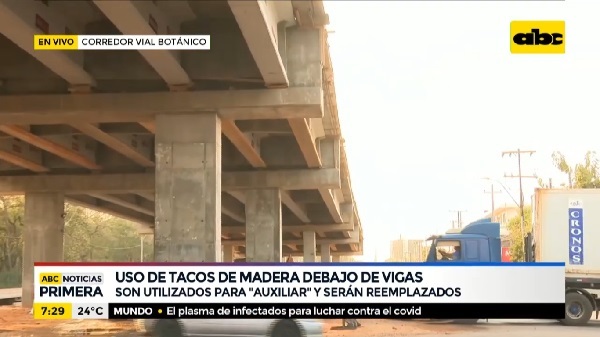 Tacos de madera en viaducto son provisorios, asegura responsable